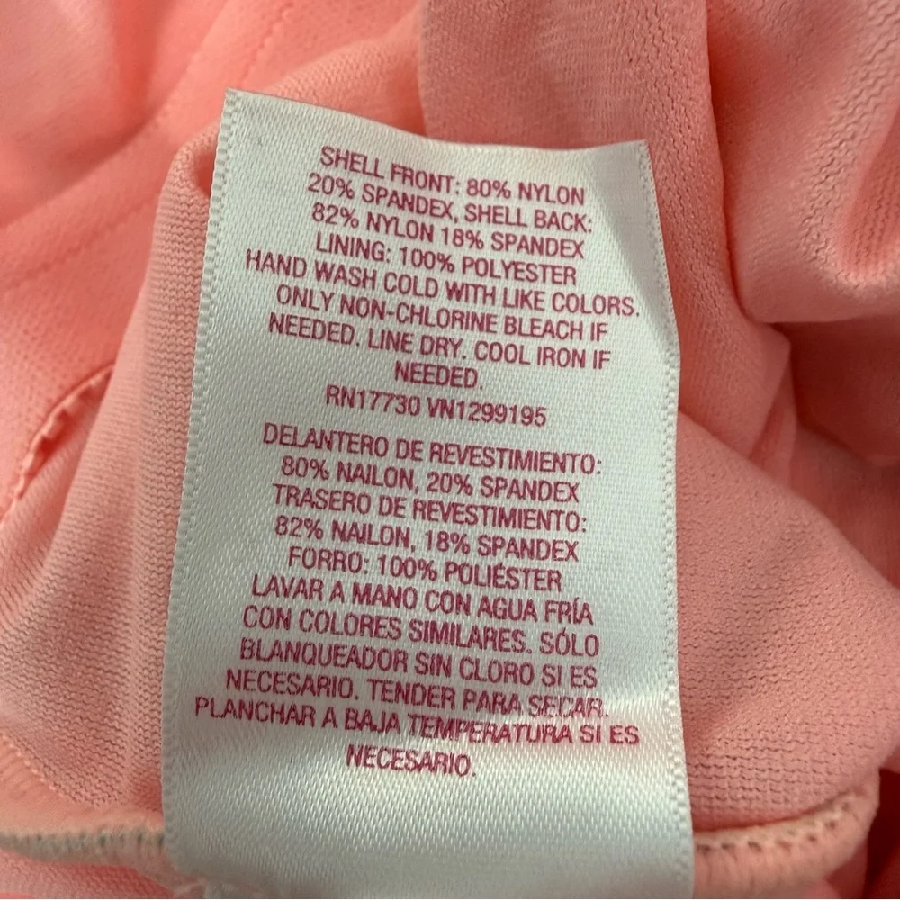 Women’s Xhilaration Palm Print One Piece Swimsuit Scoop Back Adjustable Straps M - Picture 13 of 16